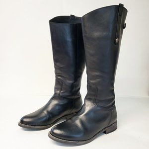 Matisse Yorker Black Leather Zip Riding Boots Wide Width Womens Size 8W IOB EUC